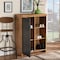 Baxton Studio Caspian Modern and Contemporary Two-Tone Grey and Oak Brown Finished Wood Shoe Cabinet 179-11216-Zoro - alternate 4